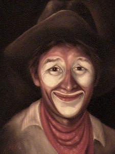 Rodeo Painting - Rodeo Clown by Gordon Sage Rodeo Painting - Rodeo Clown by Gordon Sage