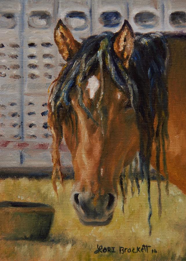 Rodeo Horse Painting by Lori Brackett