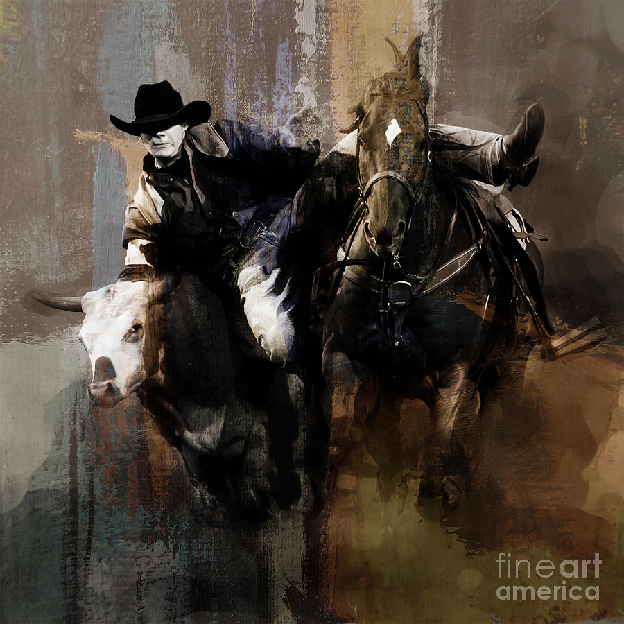 Rodeo Painting Painting by Gull G