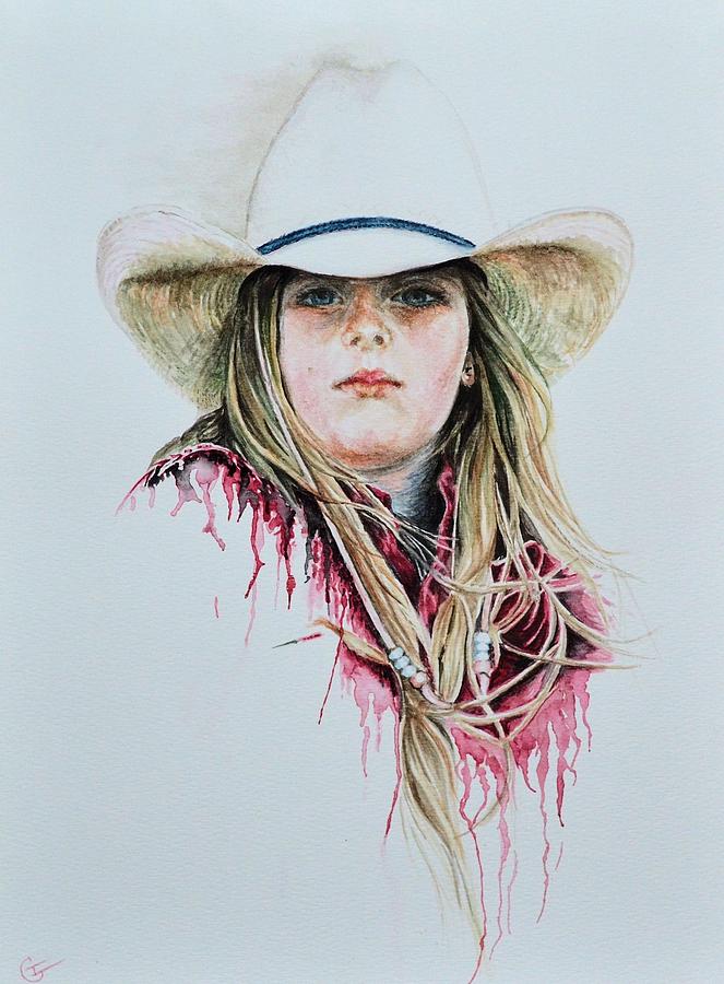 Rodeo Red Painting by Traci Goebel