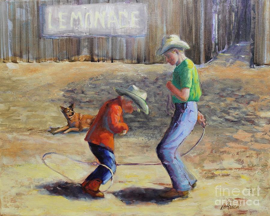 Rodeo Relaxation Painting by Patricia Amen