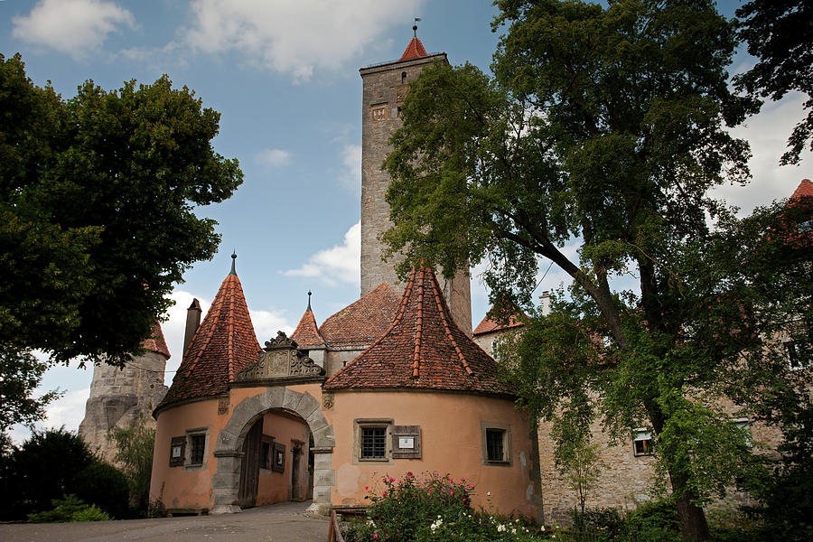 Roder Gate And Tower In Burggarten, Rothenburg Ob Der Tauber Photograph