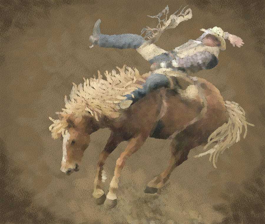 Rodeo Rider Pastel by Kathie Miller