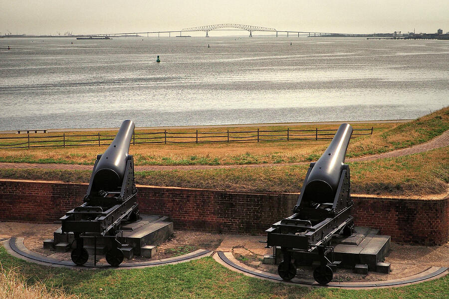 Rodman Cannons at Fort McHenry National Monument and Historic Shrine Photograph by Bill Swartwout