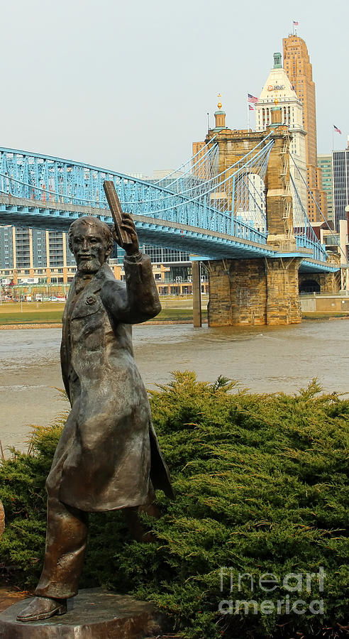 Roebling and his Bridge  1962 Photograph by Jack Schultz