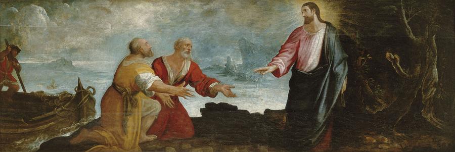 Roelas Juan de C 15681569-Olivares Sevilla 1625 Vocation of San Pedro and San Andres Painting by Celestial Images