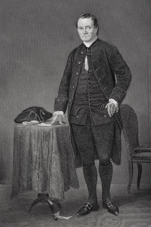 Black And White Drawing - Roger Sherman 1721-1793. American by Vintage Design Pics