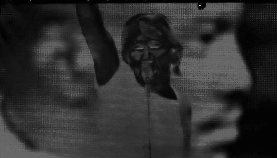 Roger Waters Negative Red B W Photograph by Rob Hans