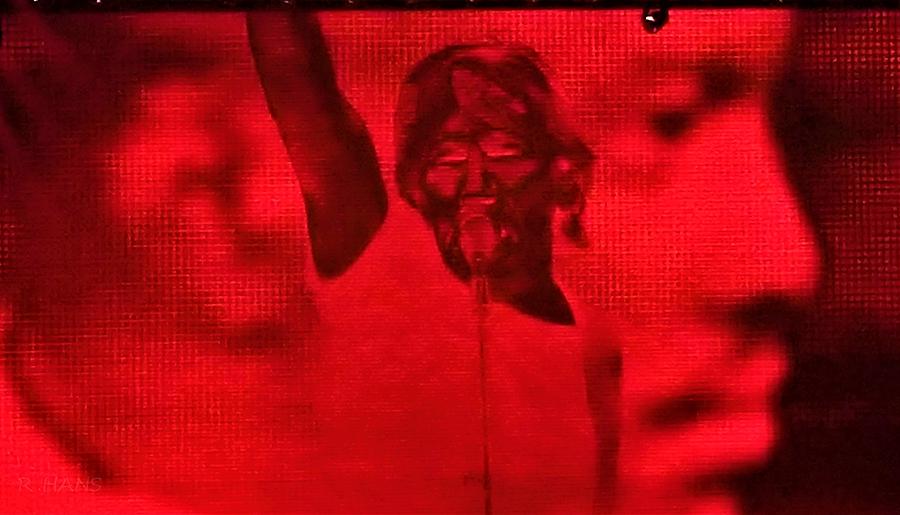 Roger Waters Negative Red Photograph by Rob Hans