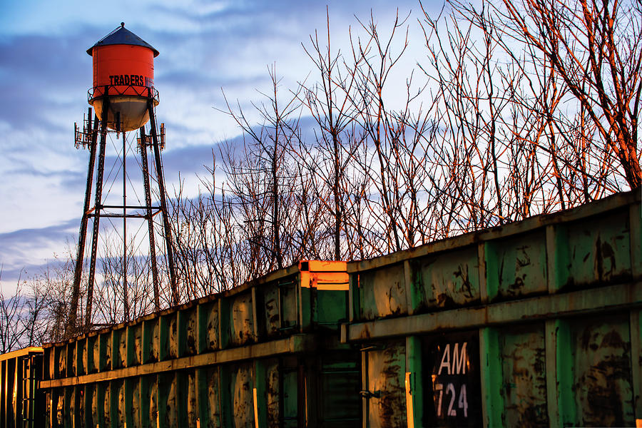 Rogers Arkansas Water Tower Along the Rail Photograph by Gregory Ballos