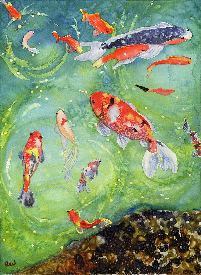 Roger's Koi Painting by Rose Wienhoff - Fine Art America