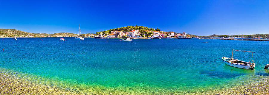 Rogoznica coast and beach panoramic view Photograph by Brch Photography