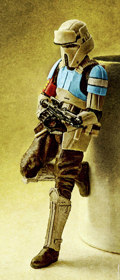 Rogue One Scarif Stormtrooper - Narrow version Digital Art by Weston Westmoreland