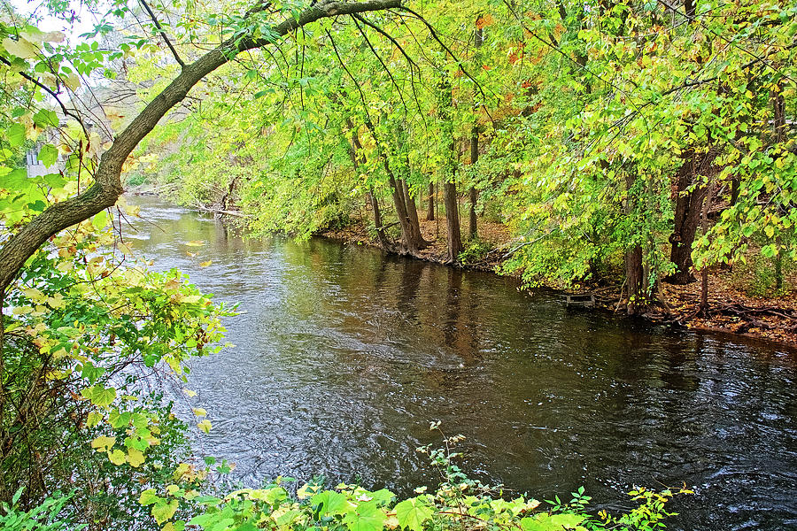 Rogue River along White Pine Trail in Kent County, Michigan  Photograph by Ruth Hager