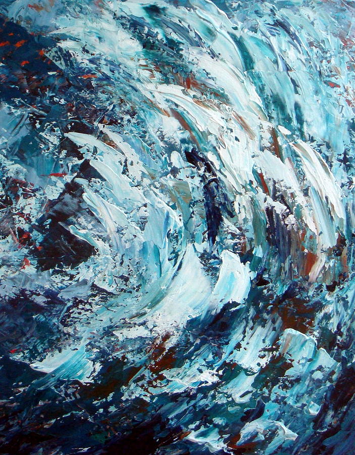 Rogue Wave Painting by Celeste Friesen