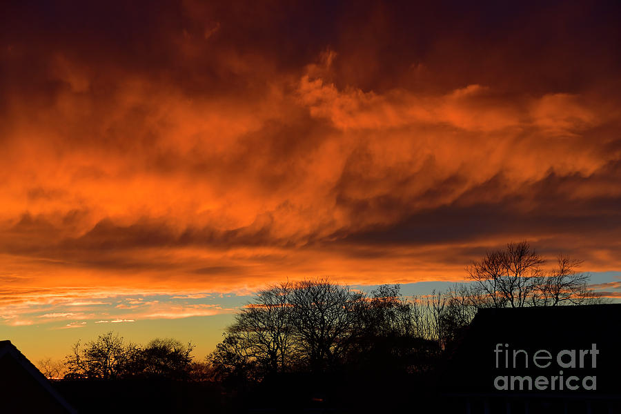 Fire in the sky that cannot harm Photograph by Brenda Kean