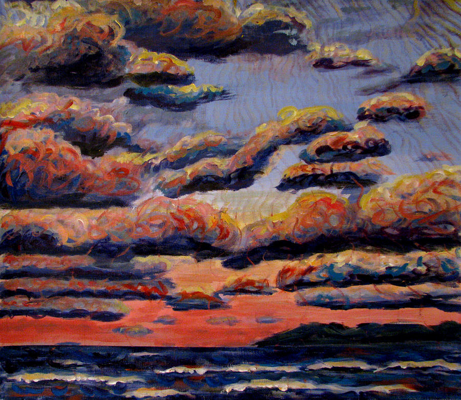 Roiling Skies Painting by Art Nomad Sandra  Hansen