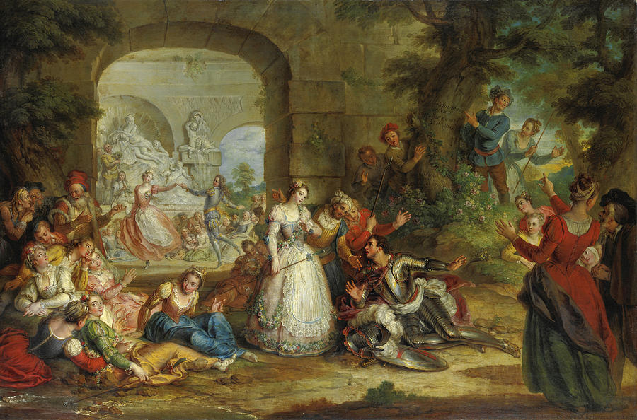 Roland and the Marriage of Angelique Painting by Charles-Antoine Coypel