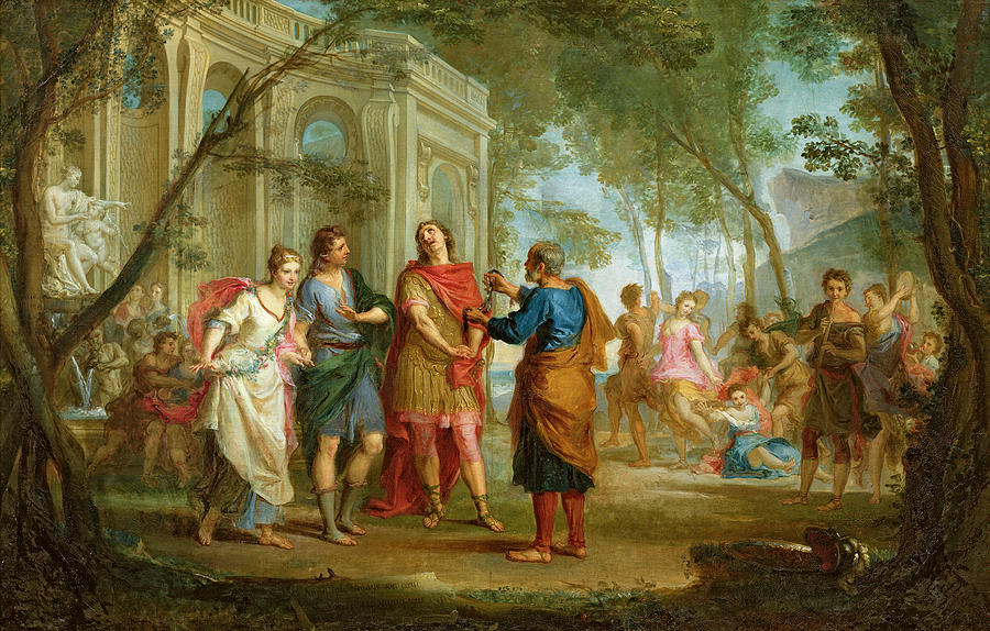 Madness Painting - Roland Learns of the Love of Angelica and Medoro  by Louis Galloche