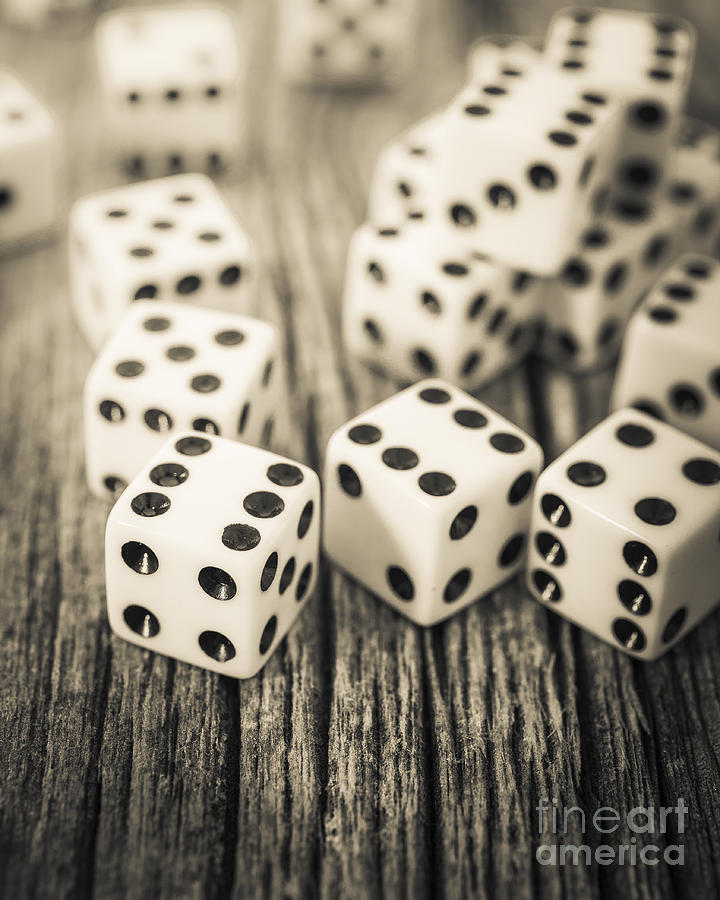 Dice Photograph - Roll of the Dice by Edward Fielding