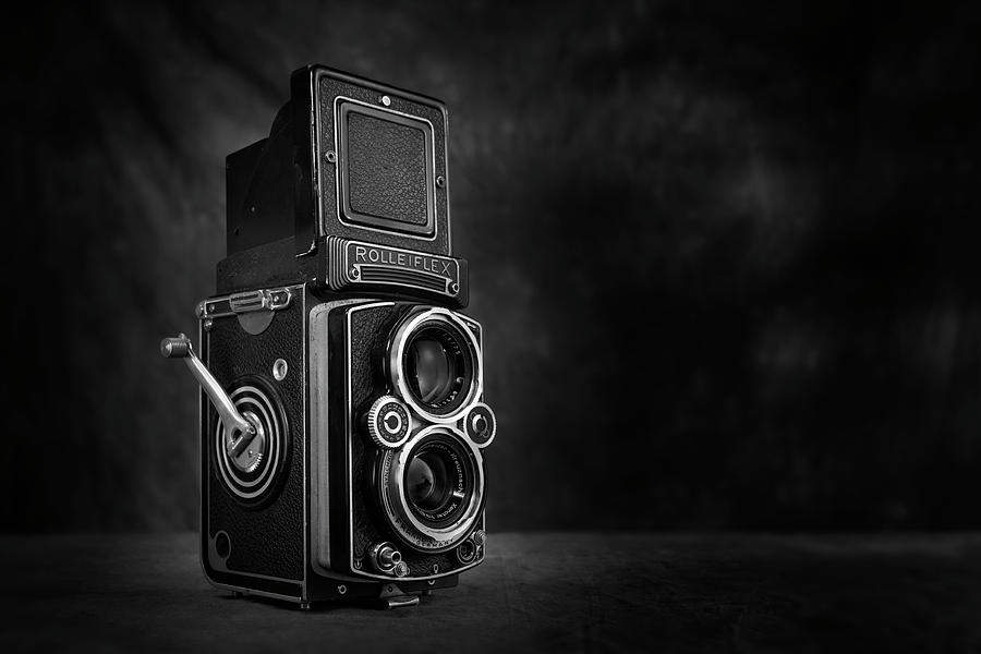 Vintage Photograph - Rolleiflex Twin Lens Camera by Mark Wagoner