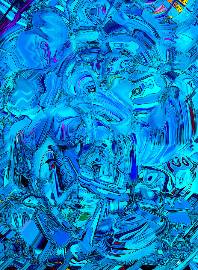 Roller Blue Digital Art by Phillip Mossbarger