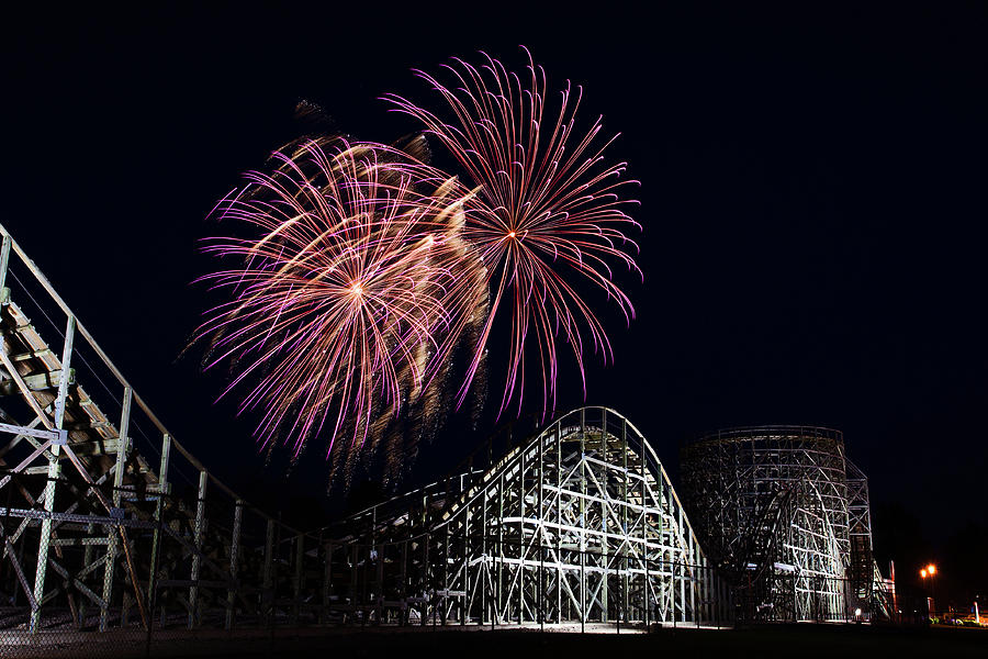 Roller coaster celebration Photograph by Jim Calaway | Fine Art America