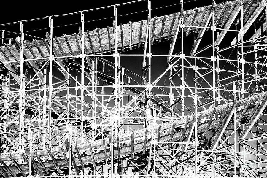 Roller Coaster Details in Wildwood Photograph by John Rizzuto