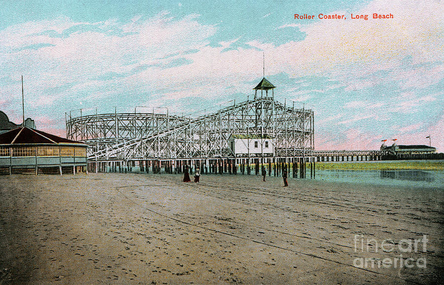 Roller Coaster Long Beach Photograph by Sad Hill - Bizarre Los Angeles Archive