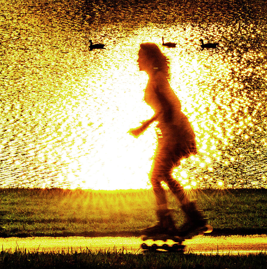 Rollerblading in Forest Park Photograph by Garry McMichael