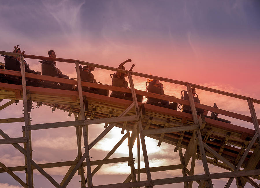 Rollercoaster Sunset Photograph by Matthew Nelson