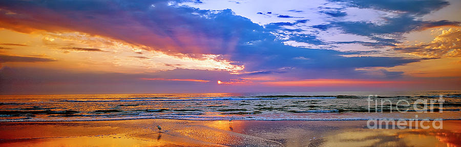  Daytona Beach rolling clouds Atlantic ocean Florida Photograph by Tom Jelen