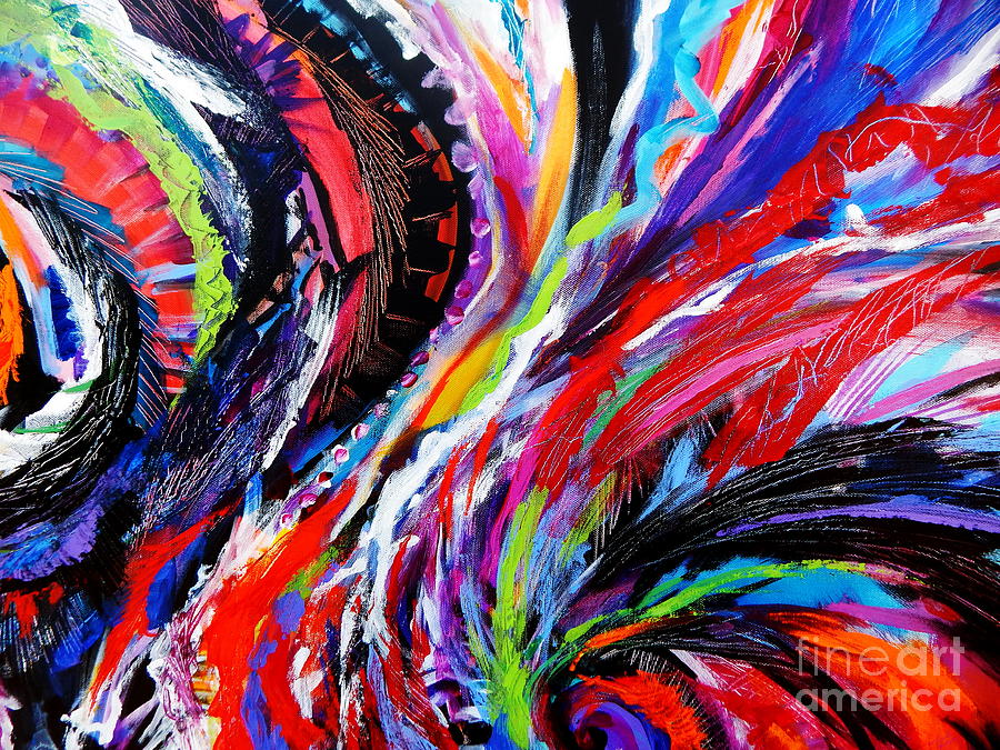 Rolling detail Twelve Painting by Priscilla Batzell Expressionist Art Studio Gallery