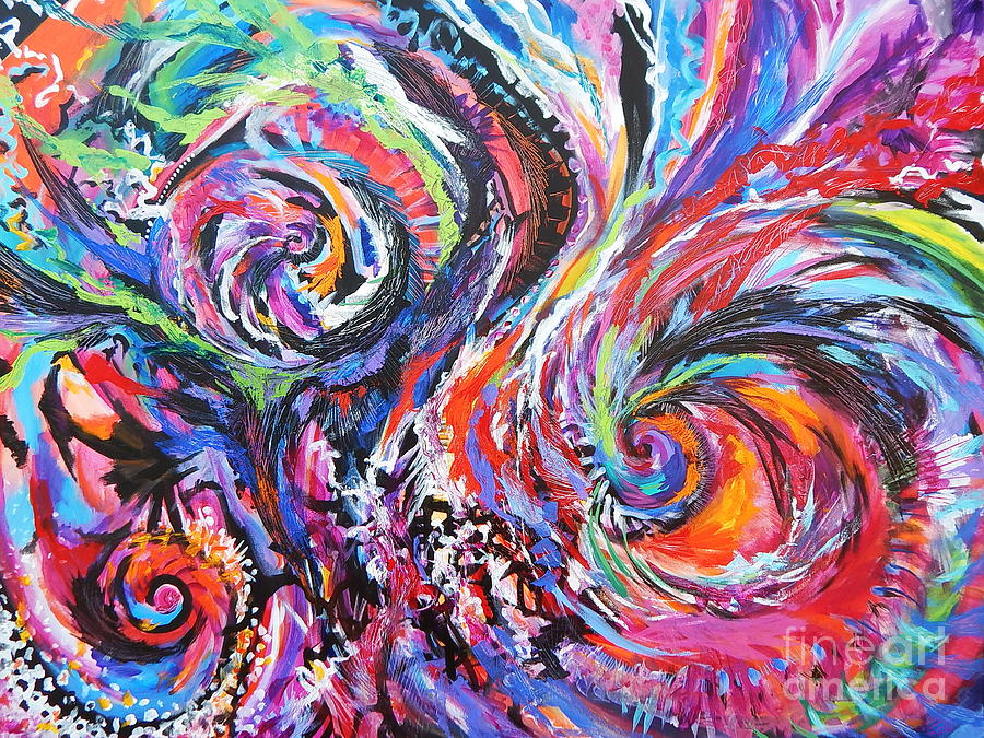 Rolling Painting by Priscilla Batzell Expressionist Art Studio Gallery