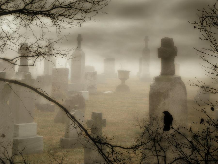 Rolling Graveyard Fog Photograph by Gothicrow Images - Pixels