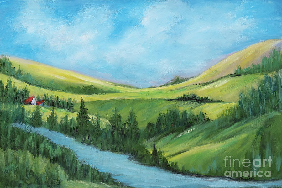 Rolling Hills Painting by Pati Pelz