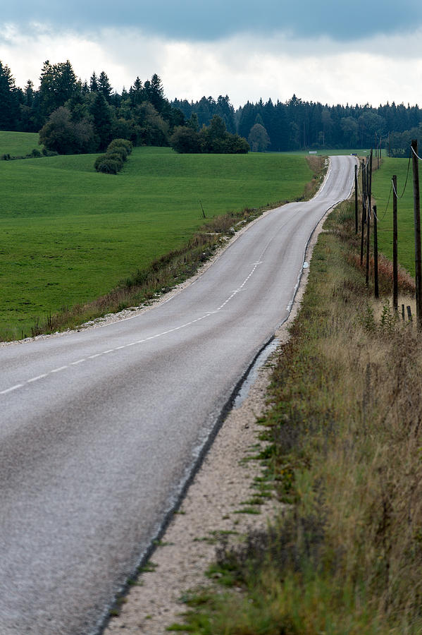 Road Photograph - Rolling Road by Wim Slootweg Road Photograph - Rolling Road by Wim Slootweg