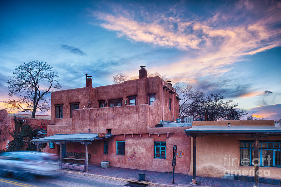 Architecture Photograph - Rolling through the Streets of Santa Fe at Sunset - The City Different New Mexico by Silvio Ligutti