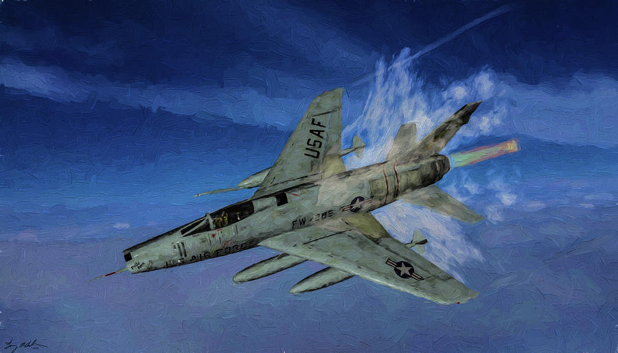 Rolling Thunder F-100 Super Sabre Digital Art by Tommy Anderson