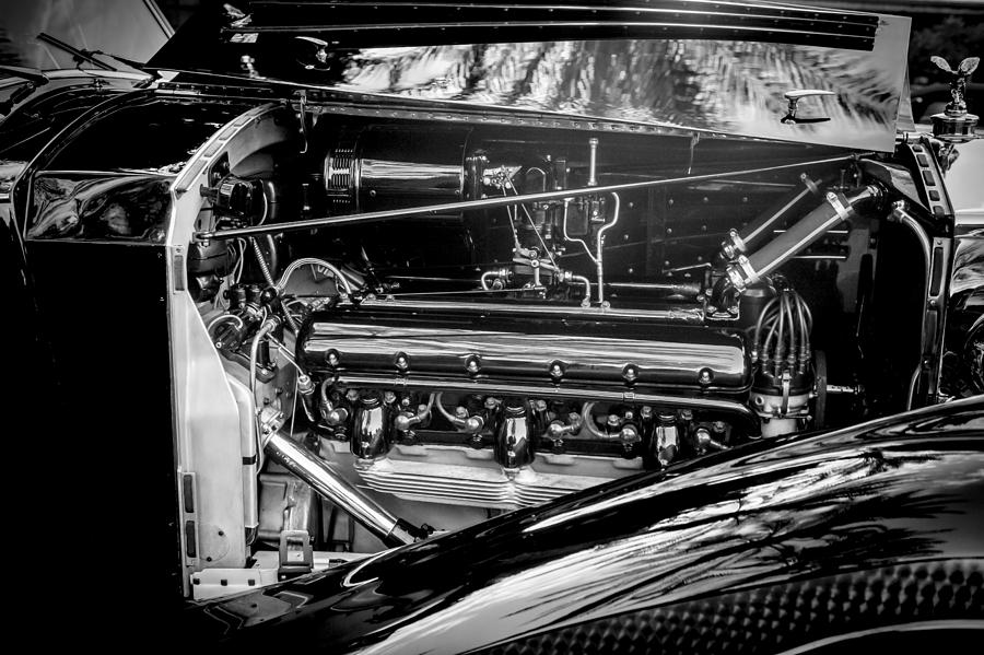 Rolls-Royce Engine -0237bw Photograph by Jill Reger