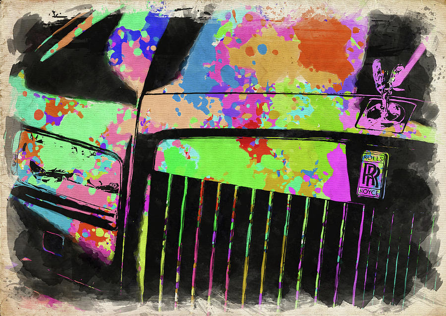 Abstract Photograph - Rolls Royce Watercolor II by Ricky Barnard