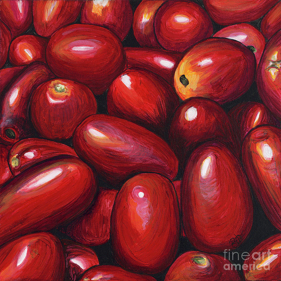 Roma Tomatoes Painting by Patty Vicknair