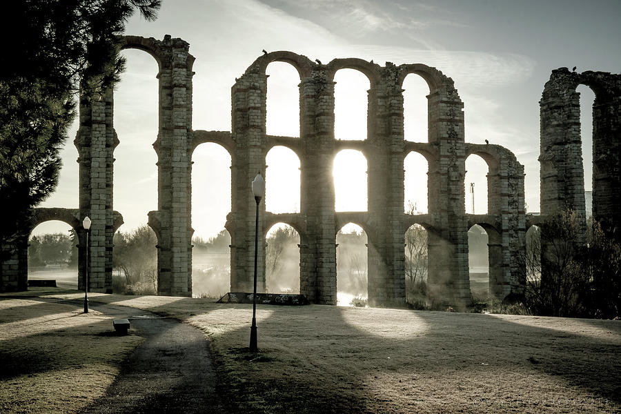 Roman Aqueduct Merida Spain Photograph by Henri Irizarri