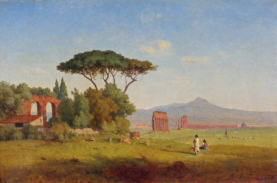 Roman Campagna Painting by George Inness