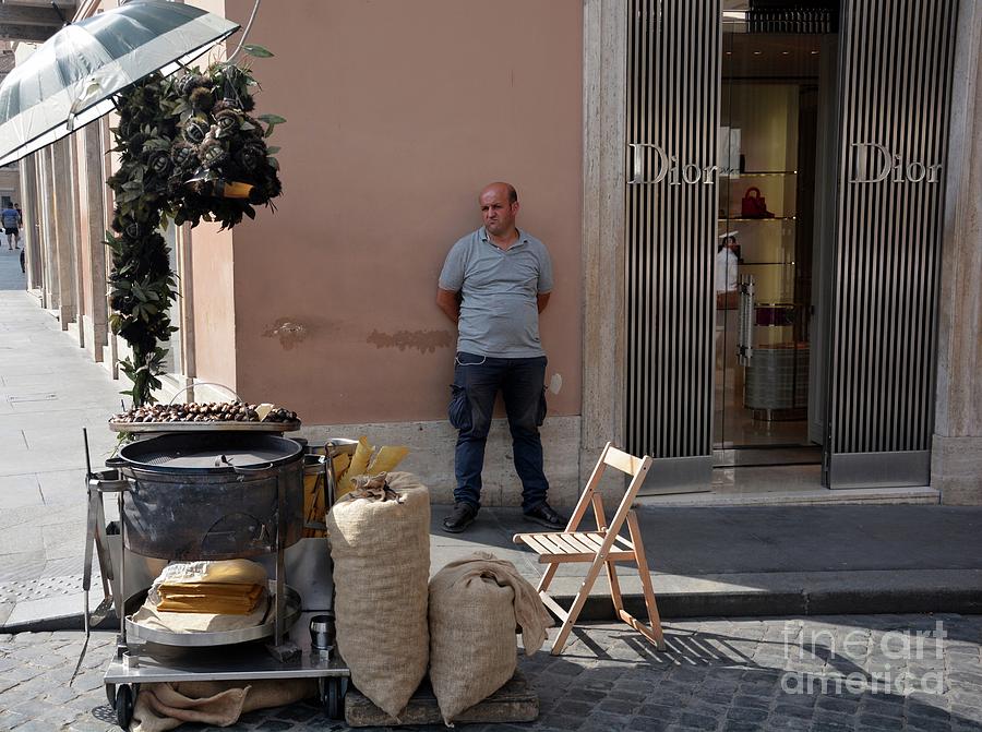 Rome Photograph - Roman Chestnut Seller by Andrea Simon