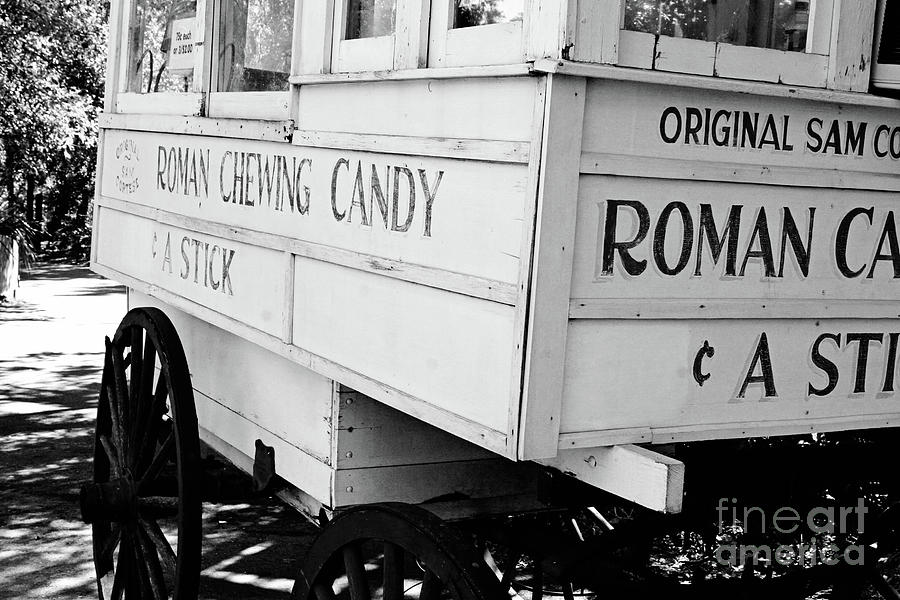 Candy Photograph - Roman Chewing Candy - BW by Scott Pellegrin