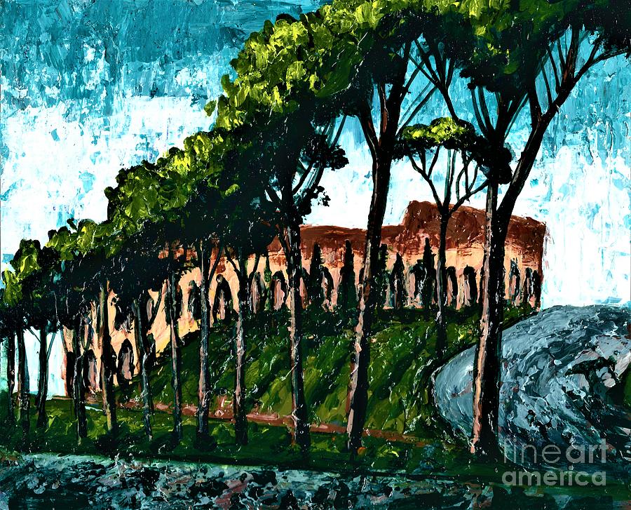 Roman Colosseum  Painting by Allison Constantino