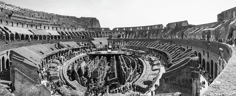 Roman Colosseum Inside Pano  Photograph by John McGraw
