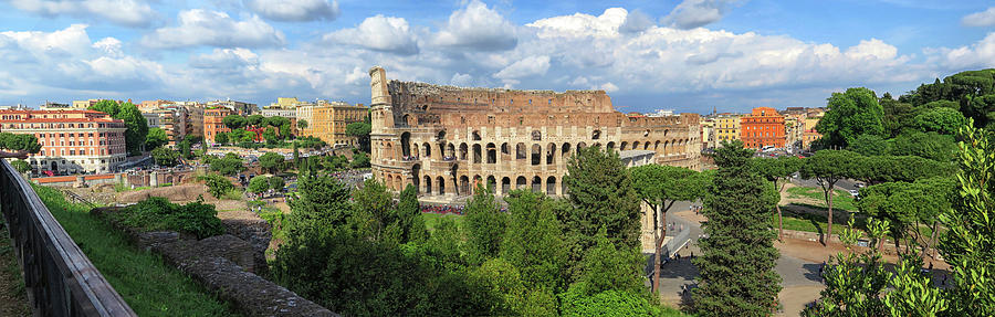 Roman Colosseum Panorama Photograph by Dave Mills