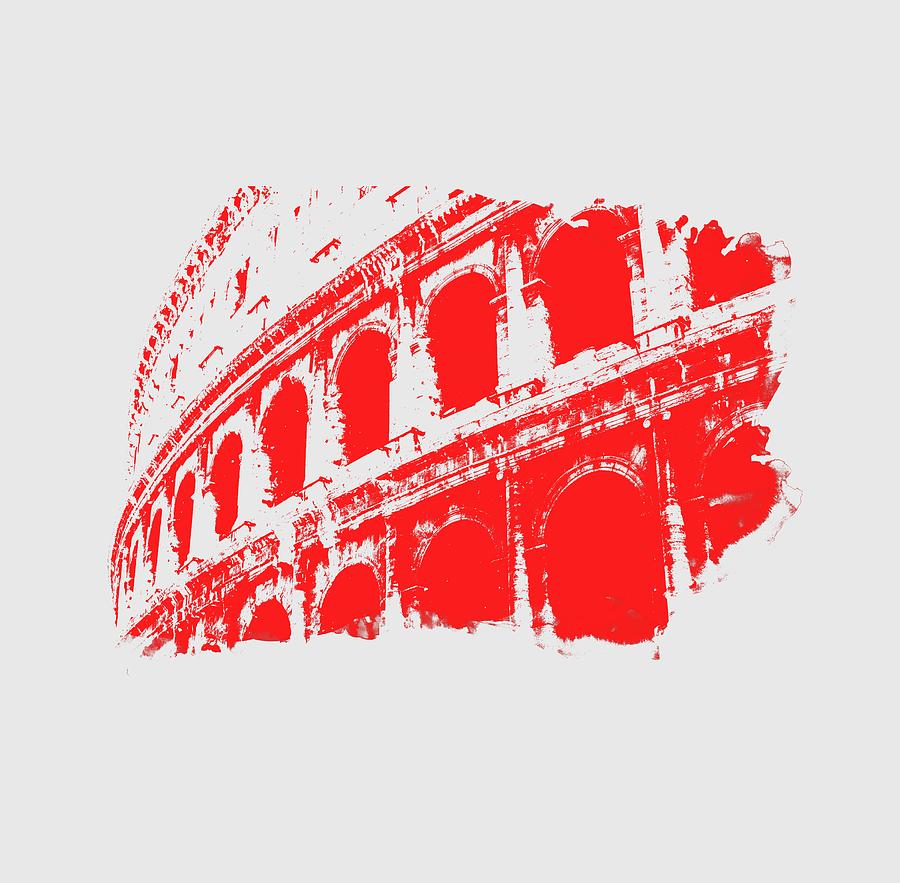 Roman Colosseum View Painting by AM FineArtPrints